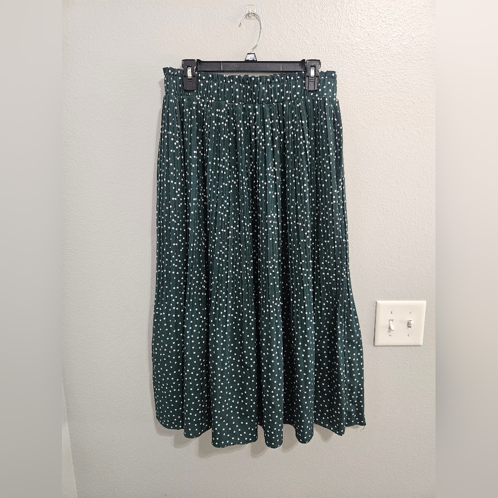 Green and White Polka Dot Skirt Size XL